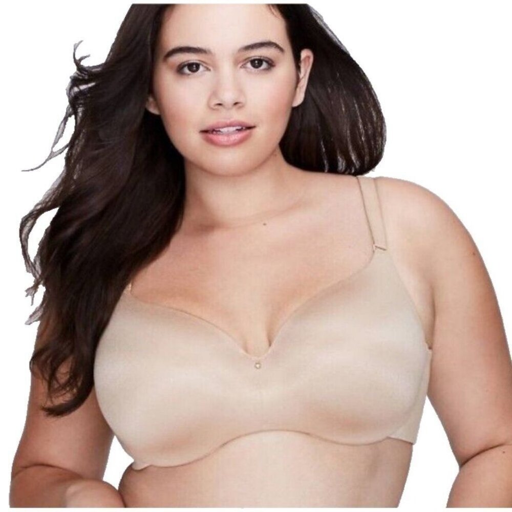 Lane Bryant Cacique Bra Backsmoother Lightly Lined Balconette 46DD Cafe Mocha